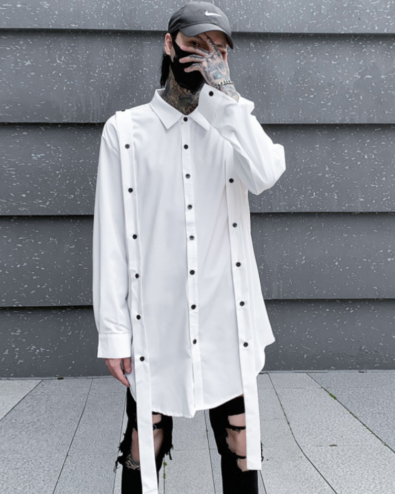 Stylish Ribbon-Trim Oversized Top