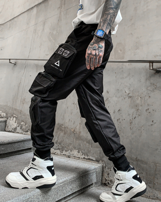 Stylish Black Cargo Trousers