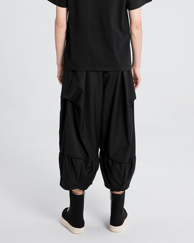 Avant-Garde Pleated Hakama Pants