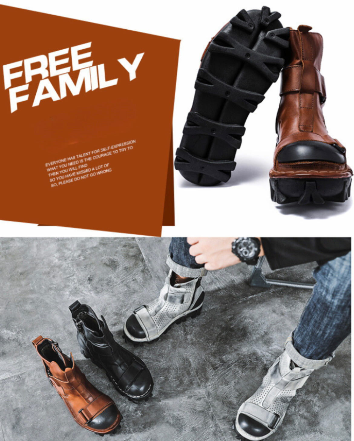 Edgy Unisex Retro Platform Boots