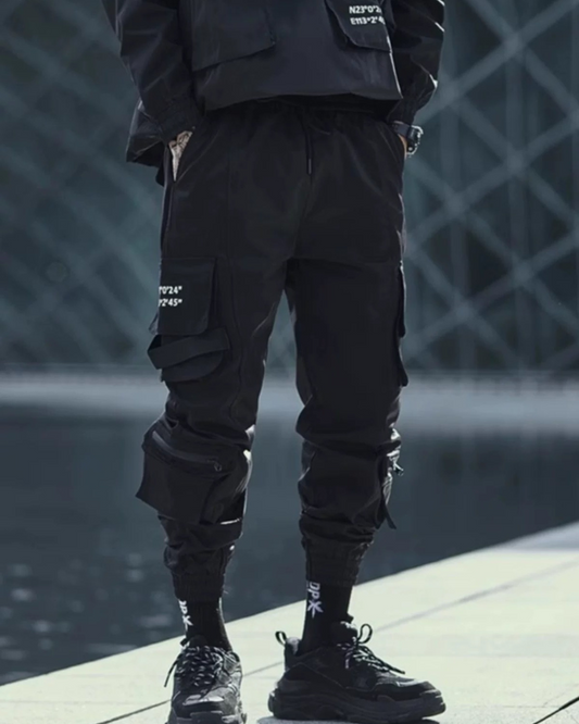 Chic Black Tech Cargo Pants