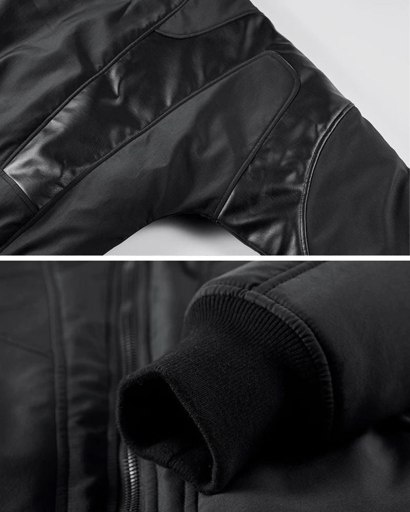 Snug Patchwork Bomber Jacket