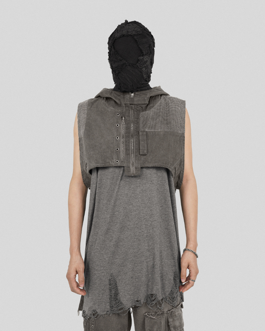 Chic Boho Patchwork Hooded Vest