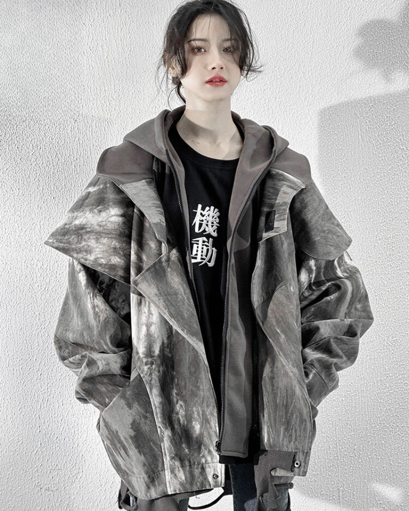 Chic Distressed Duo Jacket