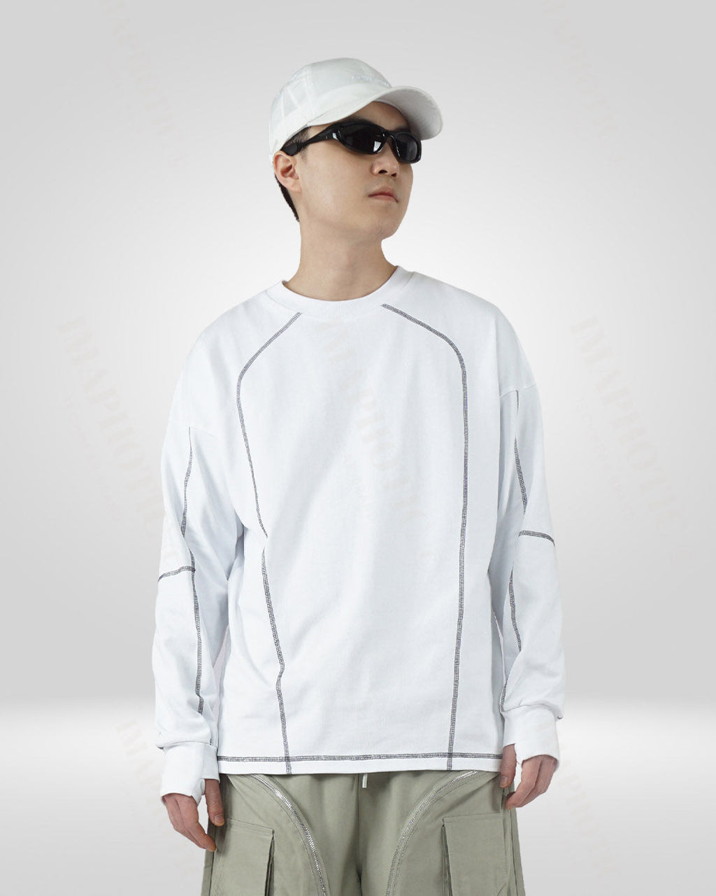 White Cotton Sweatshirt