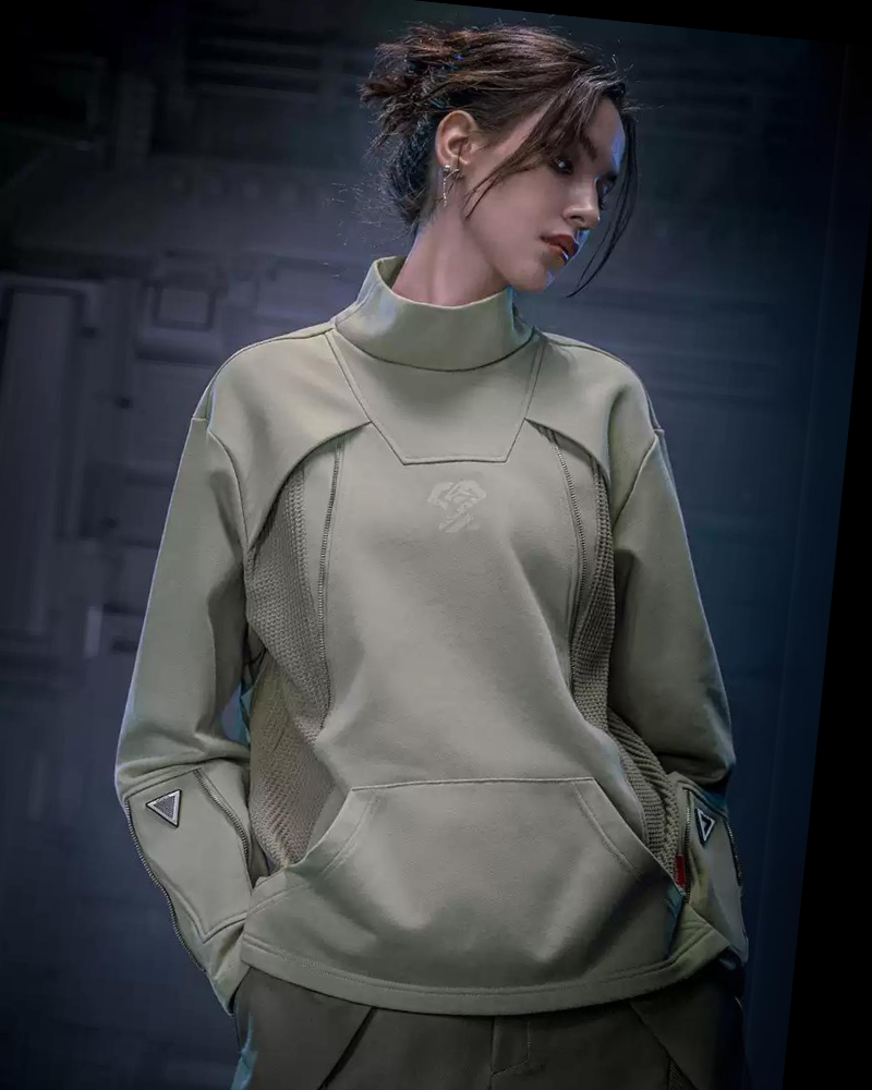 Futuristic Turtleneck Sweatshirt