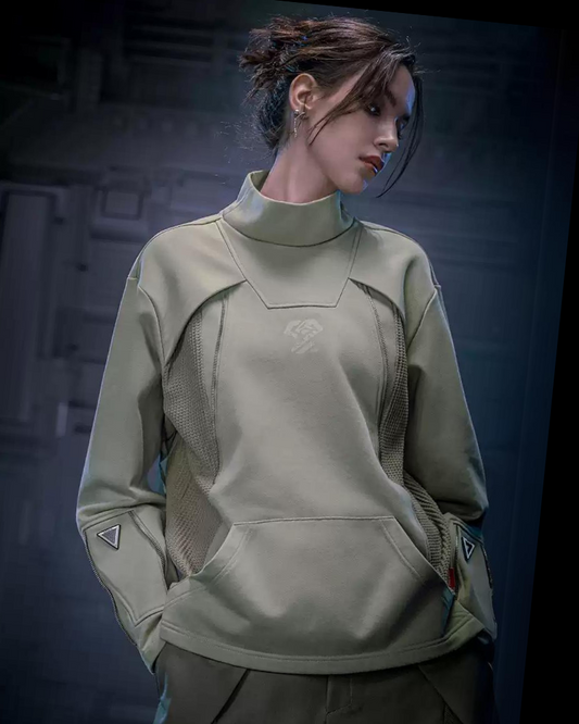 Futuristic Turtleneck Sweatshirt