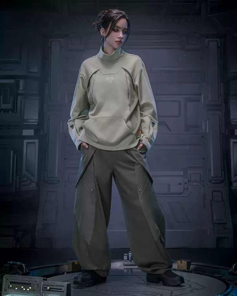 Futuristic Turtleneck Sweatshirt
