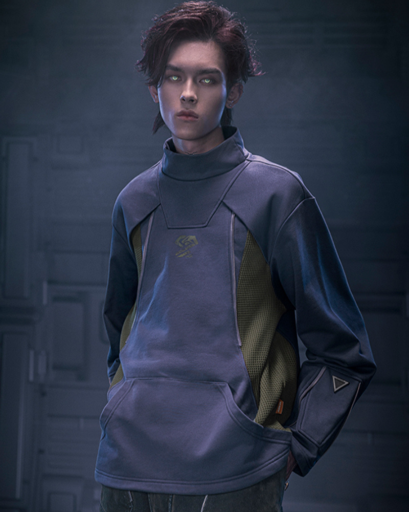 Futuristic Turtleneck Sweatshirt