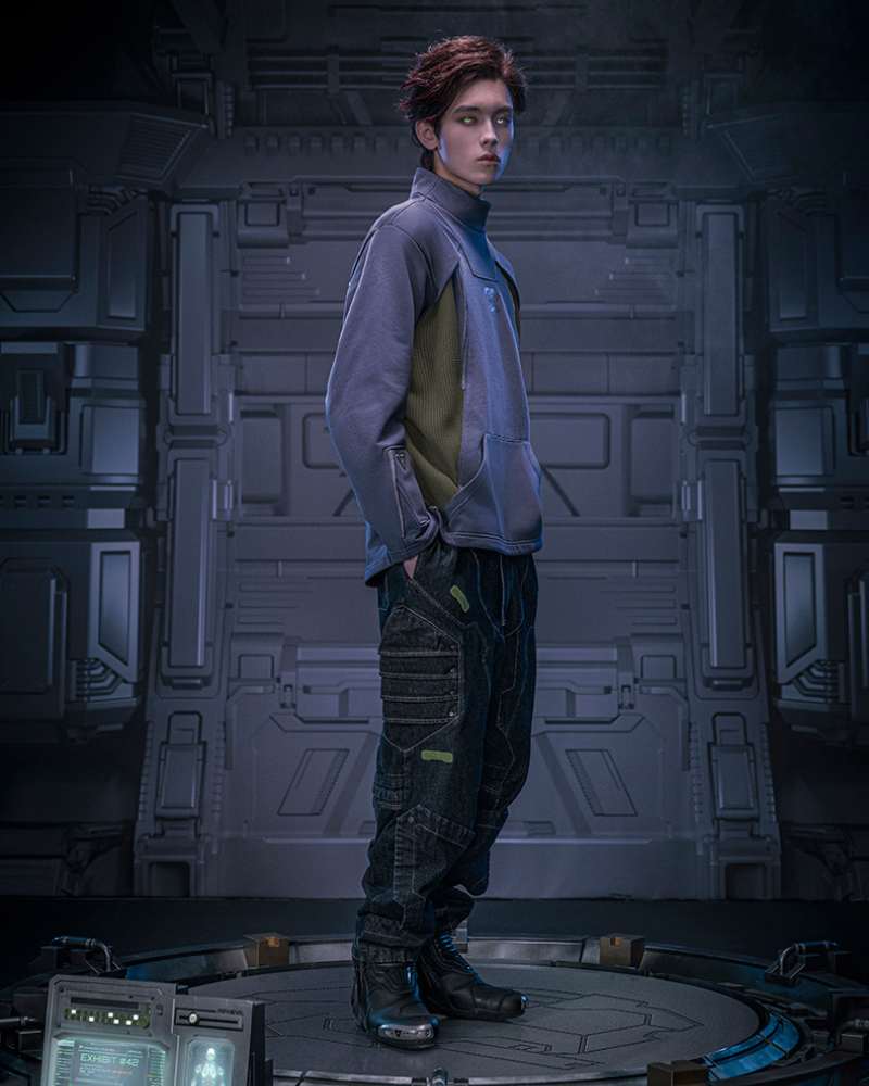 Futuristic Turtleneck Sweatshirt