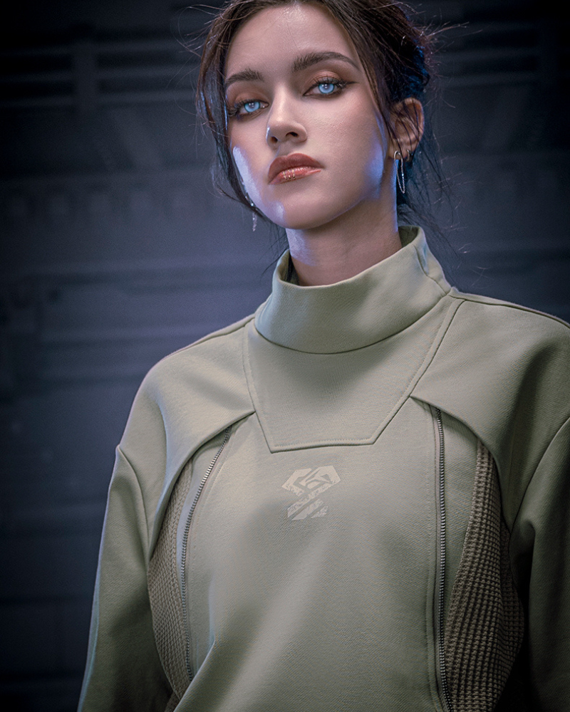 Futuristic Turtleneck Sweatshirt