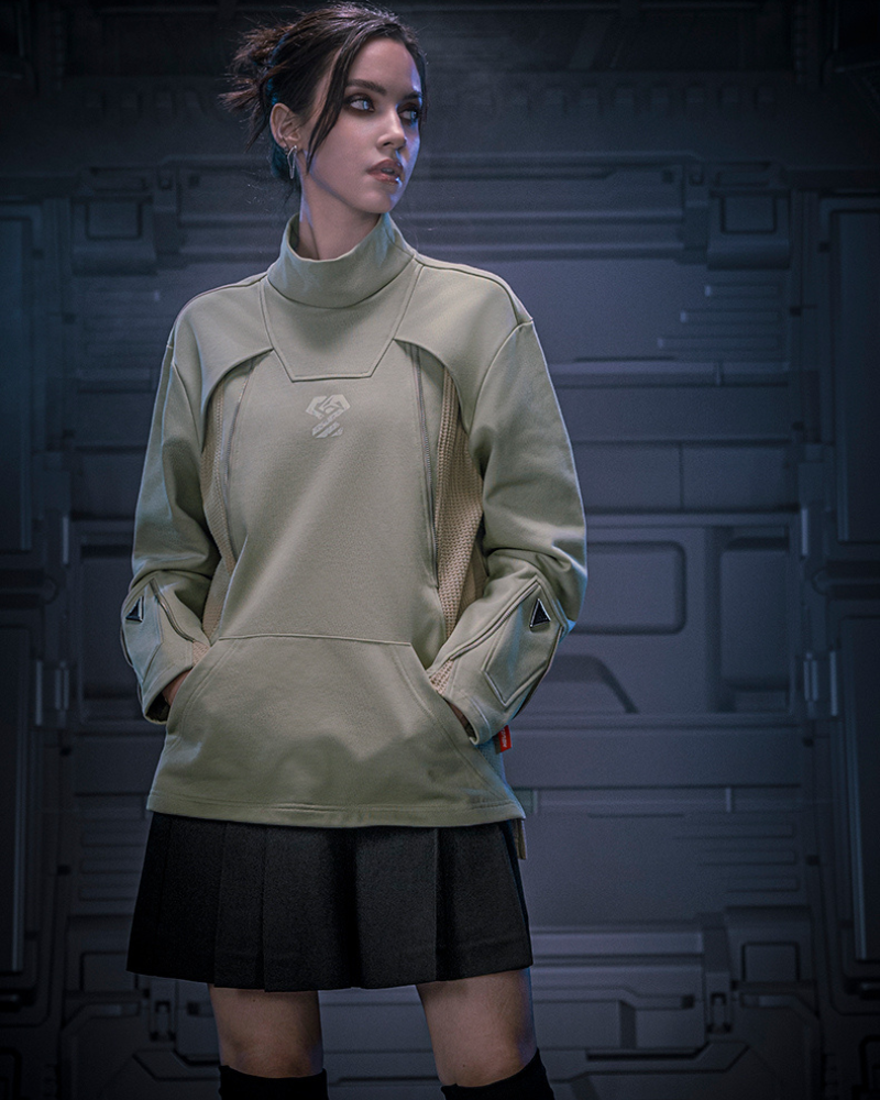 Futuristic Turtleneck Sweatshirt