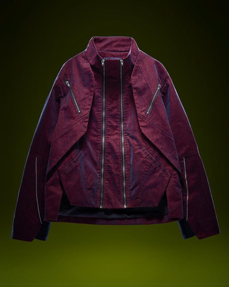 Futuristic Velvet Cyberpunk Jacket