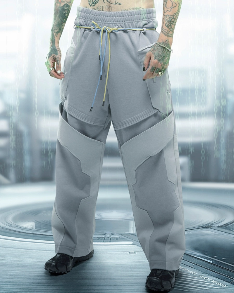 Futuristic Patchwork Cyber Pants