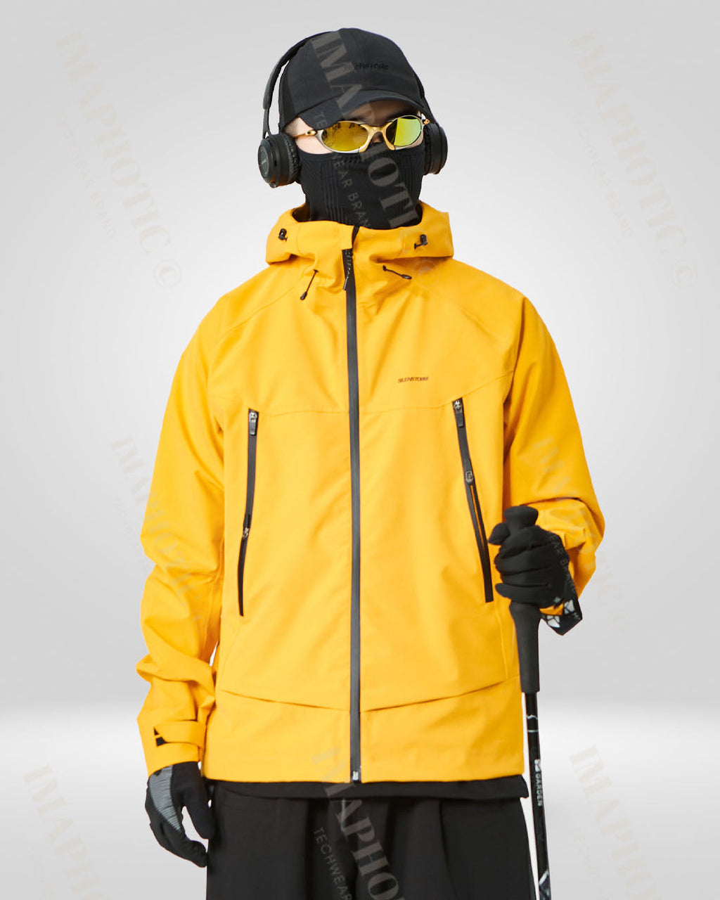 Yellow High neck jacket