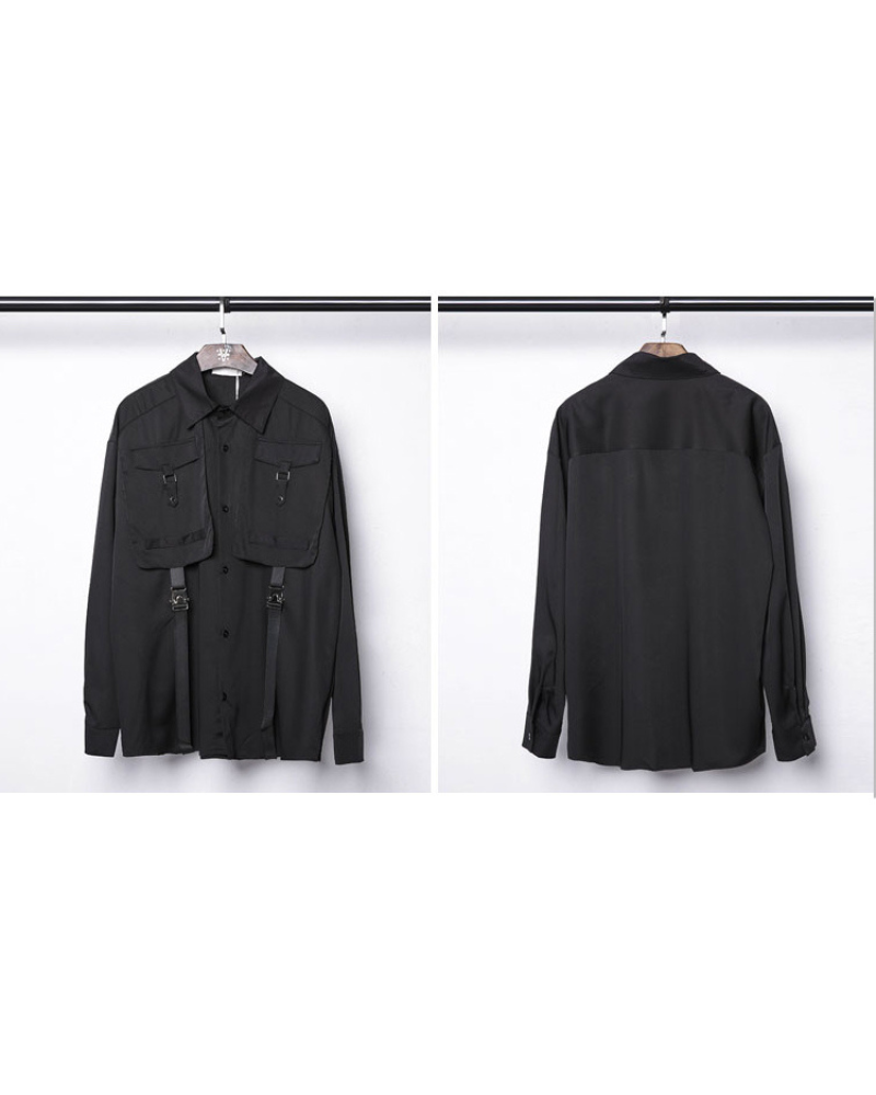 Adaptable Cargo Stitch Top -  polyester cotton shirt - Stylish Cargo Stitch Top for Versatile Outfits