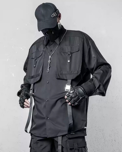 Adaptable Cargo Stitch Top - techwear-core - Stylish Cargo Stitch Top for Versatile Outfits