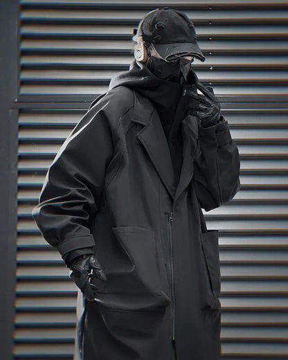 Adaptable Hooded Tech Jacket - hooded jacket - Stylish Detachable Hooded Tech Jacket