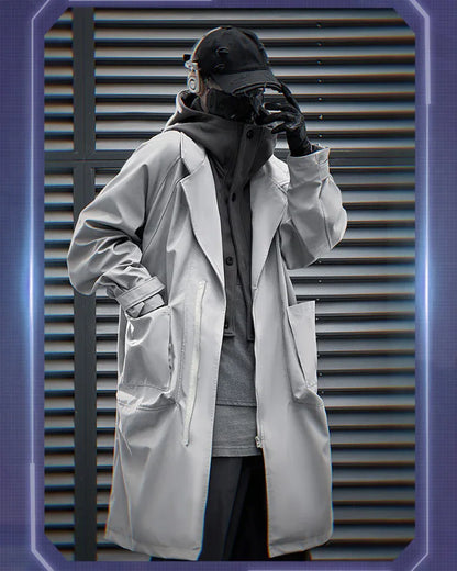 Adaptable Hooded Tech Jacket -  polyester cotton spandex jacket - Stylish Detachable Hooded Tech Jacket