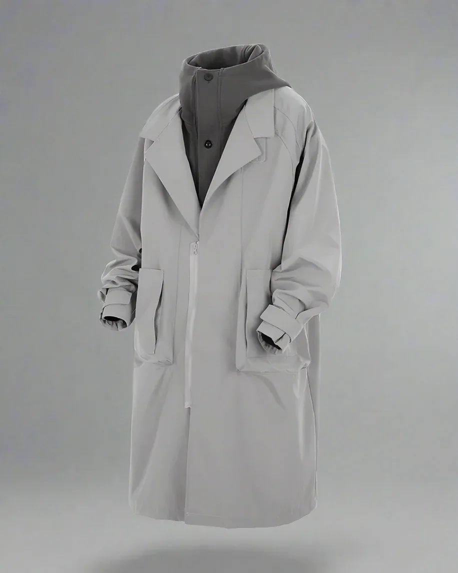 Adaptable Hooded Tech Jacket -  urban style - Stylish Detachable Hooded Tech Jacket