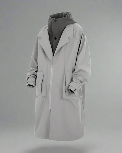Adaptable Hooded Tech Jacket -  urban style - Stylish Detachable Hooded Tech Jacket