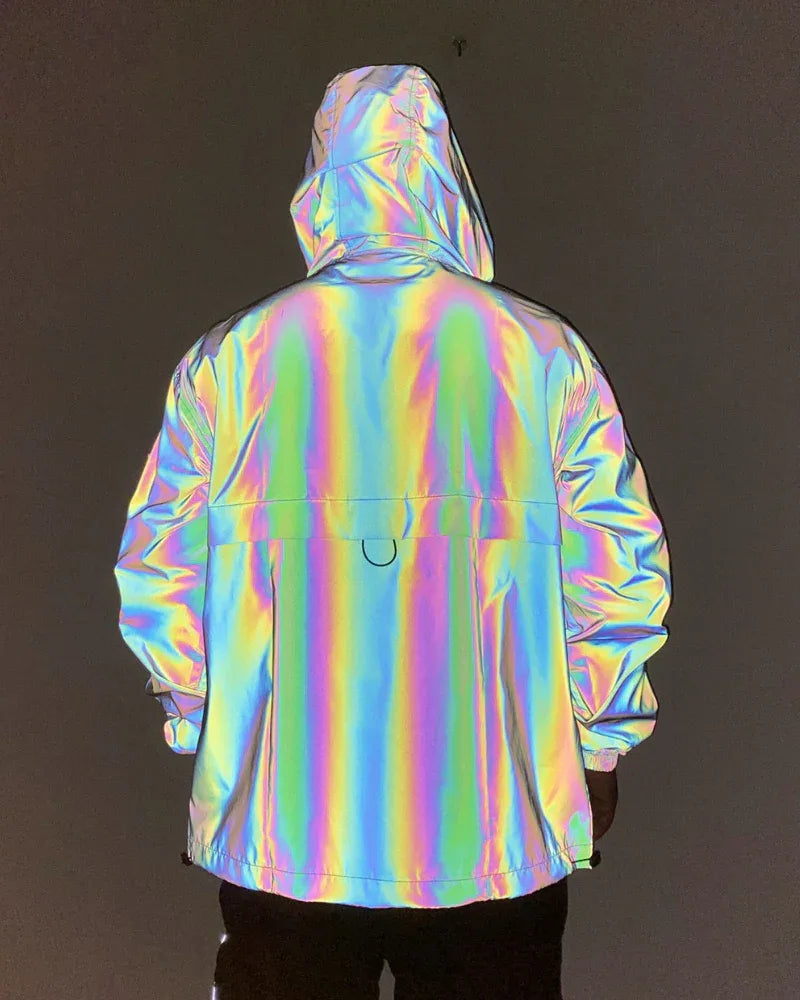 Adaptive Reflective Hoodie Jacket -  cyberpunk - Adaptive Reflective Hoodie Jacket for Urban Style