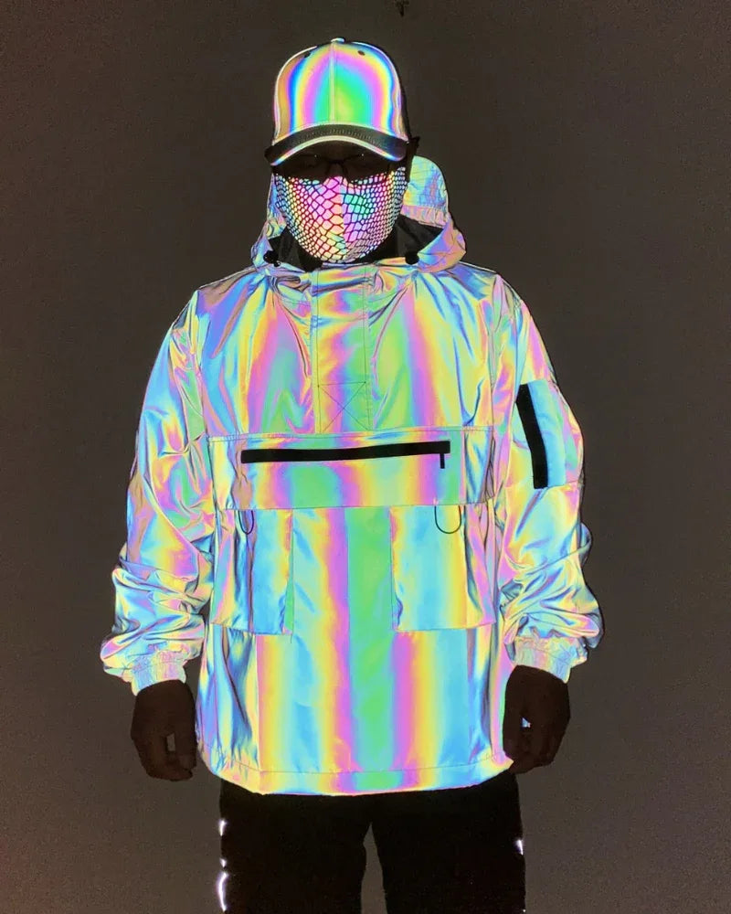 Adaptive Reflective Hoodie Jacket - reflective jacket - Adaptive Reflective Hoodie Jacket for Urban Style