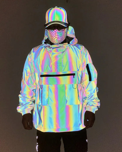 Adaptive Reflective Hoodie Jacket - reflective jacket - Adaptive Reflective Hoodie Jacket for Urban Style