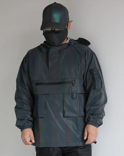 Adaptive Reflective Hoodie Jacket - techwear jackets - Adaptive Reflective Hoodie Jacket for Urban Style