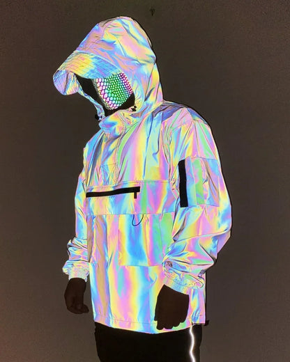 Adaptive Reflective Hoodie Jacket -  versatile hoodie - Adaptive Reflective Hoodie Jacket for Urban Style