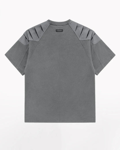 Adaptive Urban Patchwork Tee -  comfortable - Patchwork Techwear Tee for Urban Comfort