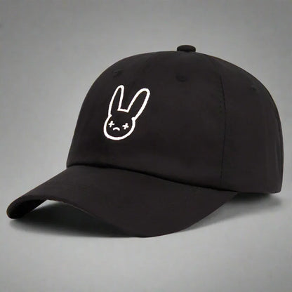 Adorable Bunny Show Hat - polyester cotton blend - Charming Bunny Show Hat in Black