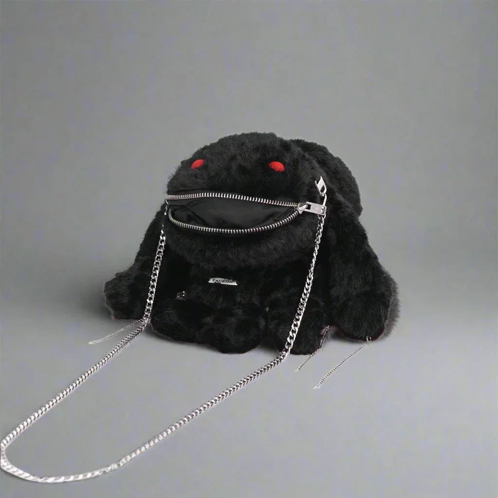 Adventure-Ready Creature Crossbody - plush bag - Playful Plush Creature Crossbody Bag for Adventures