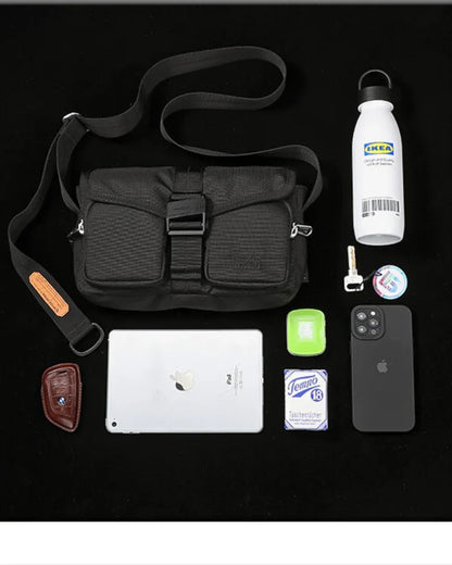Adventure Ready Crossbody Bag -  black crossbody bag - Everyday Nylon Crossbody Bag for Adventure