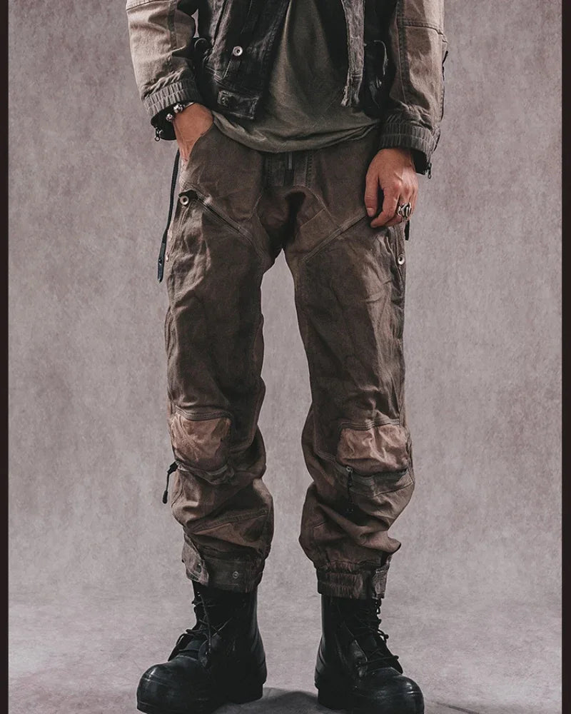 Adventure-Ready Distressed Cargo Pants -  adventure pants - Versatile Distressed Cargo Pants for Every Adventure
