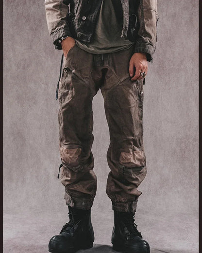 Adventure-Ready Distressed Cargo Pants -  adventure pants - Versatile Distressed Cargo Pants for Every Adventure