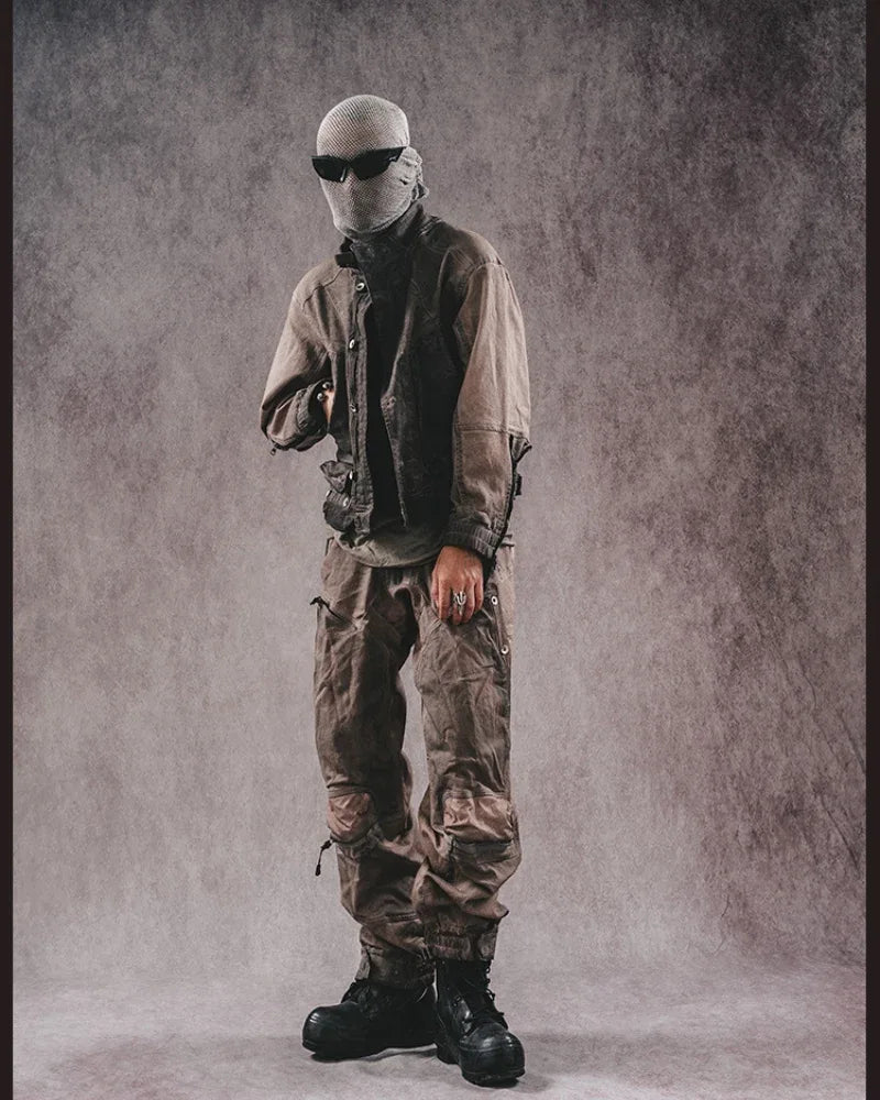 Adventure-Ready Distressed Cargo Pants -  stylish pants - Versatile Distressed Cargo Pants for Every Adventure