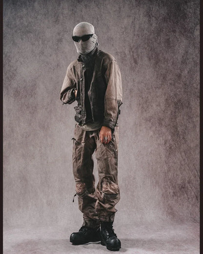 Adventure-Ready Distressed Cargo Pants -  stylish pants - Versatile Distressed Cargo Pants for Every Adventure