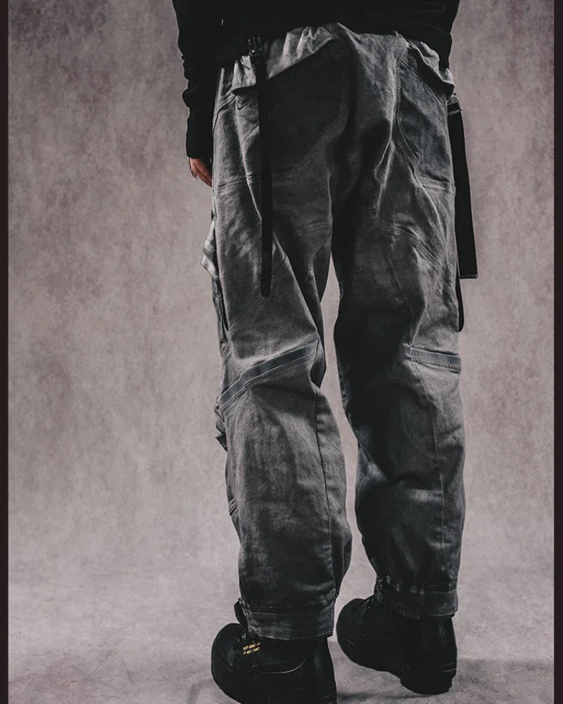 Adventure-Ready Distressed Cargo Pants - techwear pants - Versatile Distressed Cargo Pants for Every Adventure