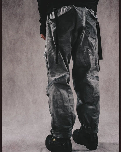 Adventure-Ready Distressed Cargo Pants - techwear pants - Versatile Distressed Cargo Pants for Every Adventure