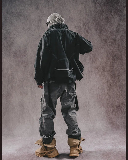 Adventure-Ready Distressed Cargo Pants -  wasteland wear - Versatile Distressed Cargo Pants for Every Adventure