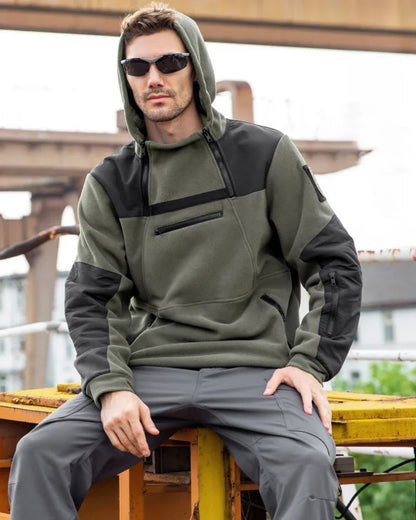 Adventure-Ready Fleece Hoodie -  soft velvet hoodie - Adventure-Ready Fleece Hoodie for Outdoor Use