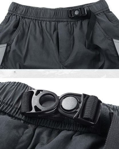 Adventure-Ready Reflective Cargo Shorts -  streetwear shorts - Reflective Cargo Shorts for Urban Adventures