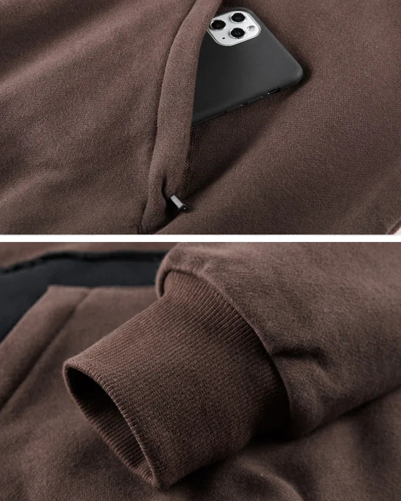Adventure-Ready Tactical Hoodie -  techwear - Tactical Hoodie for Urban Adventures in Brown
