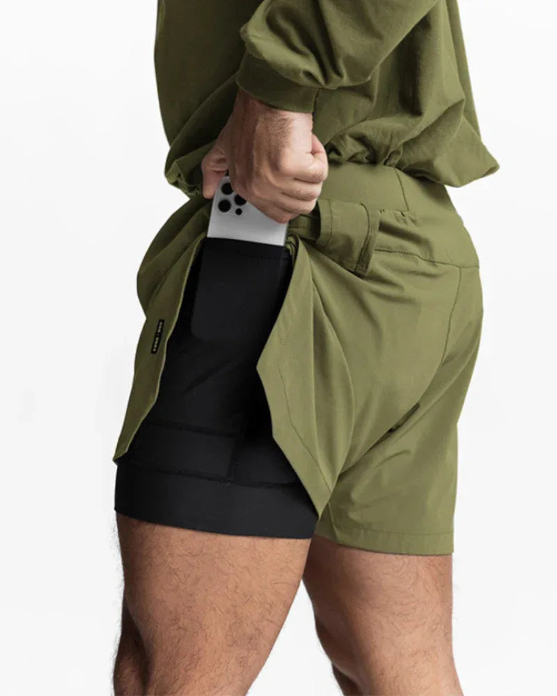 All-Day Comfort Double-Layer Shorts - comfortable men's shorts - All-Day Comfort Double-Layer Workout Shorts