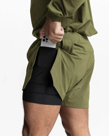 All-Day Comfort Double-Layer Shorts - comfortable men's shorts - All-Day Comfort Double-Layer Workout Shorts