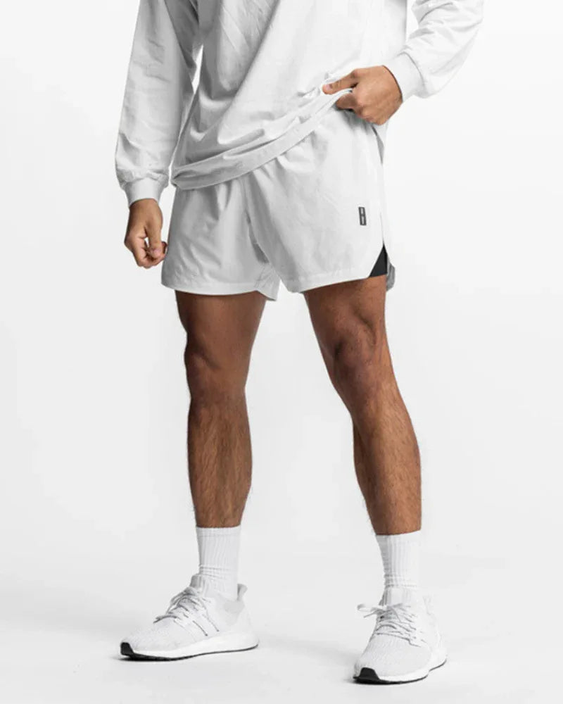 All-Day Comfort Double-Layer Shorts -  shorts with pockets - All-Day Comfort Double-Layer Workout Shorts