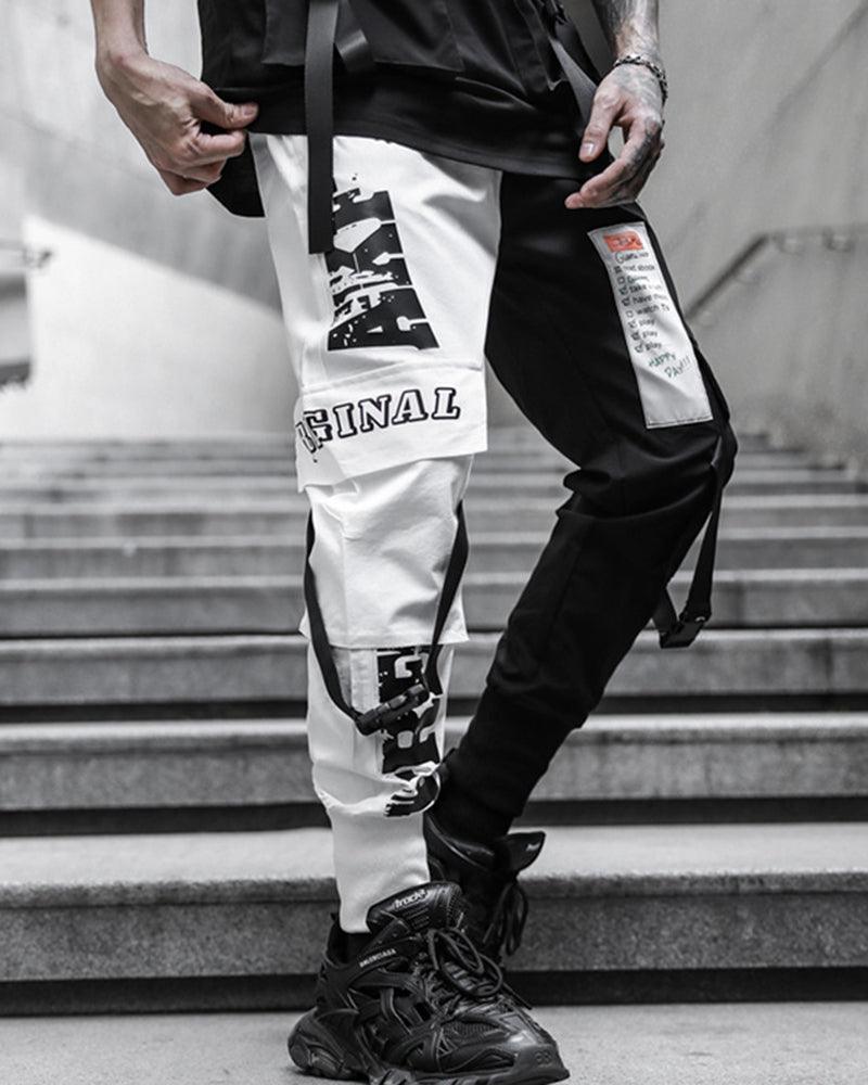 Chic Monochrome Tech Trousers