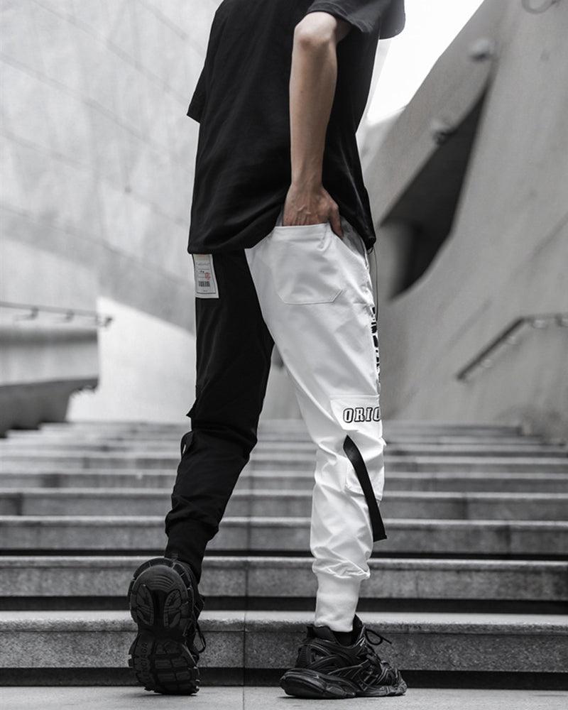 Chic Monochrome Tech Trousers