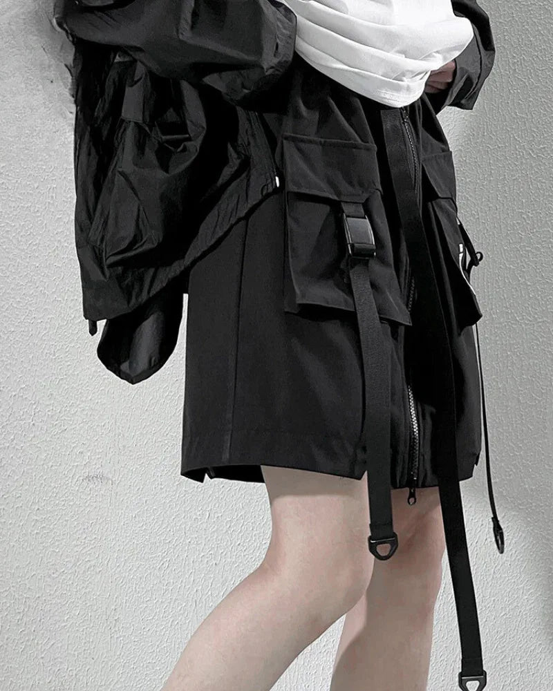 All-in-One Cargo Skirt Shorts -  pockets - All-in-One Cargo Skirt Shorts for Every Occasion